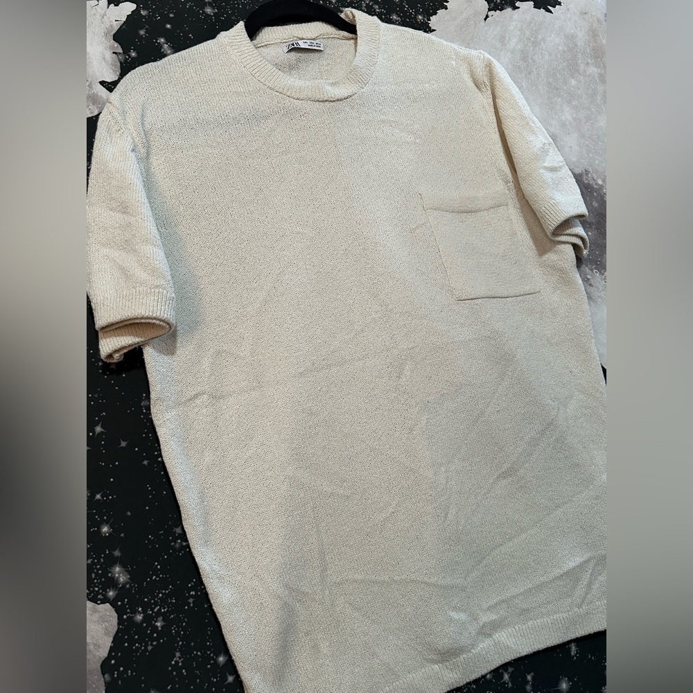 Zara Men’s Knit Pocket Shirt - Picture 3 of 7